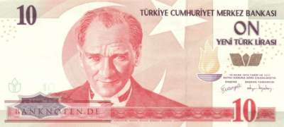 Türkei - 10  New Lira (#218-1_VF)