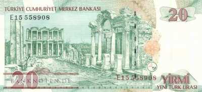 Türkei - 20  New Lira (#219-2_VF)