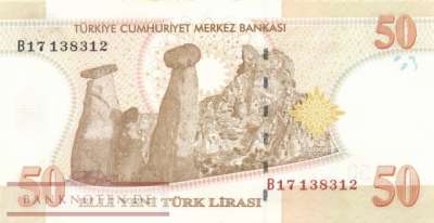 Türkei - 50  New Lira (#220-1_XF)