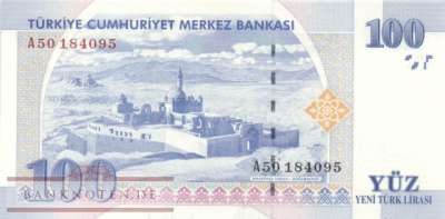 Türkei - 100  New Lira (#221_UNC)