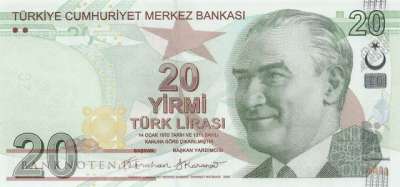 Türkei - 20 Lira (#224g-H_UNC)