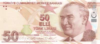 Türkei - 50  Lira (#225g_UNC)