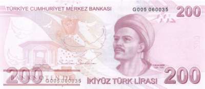 Türkei - 200  Lira (#227f_UNC)