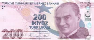 Turkey - 200  Lira (#227g-I_UNC)