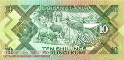 Uganda - 10  Shillings (#028_UNC)