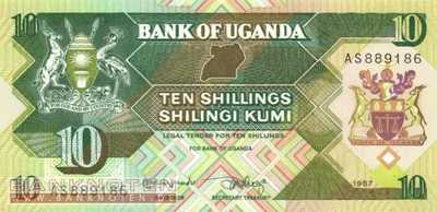 Uganda - 10  Shillings (#028_UNC)