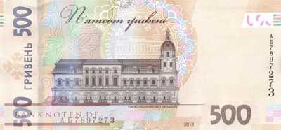 Ukraine - 500  Hryven (#127b_UNC)