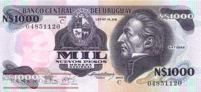 Uruguay - 1.000  Nuevos Pesos (#064Aa_UNC)