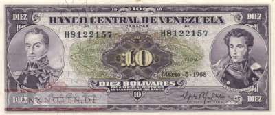 Venezuela - 10  Bolivares (#045e_VF)