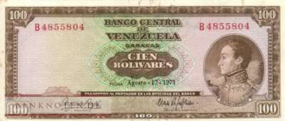 Venezuela - 100  Bolivares (#048h_VF)