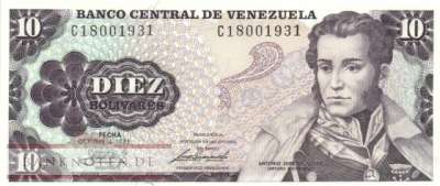 Venezuela - 10  Bolivares (#060a-C_UNC)