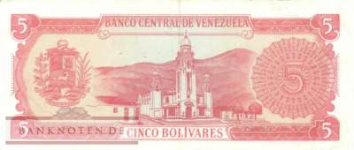 Venezuela - 5  Bolivares (#070b_VF)