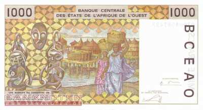 Elfenbeinküste - 1.000  Francs (#111Al_UNC)