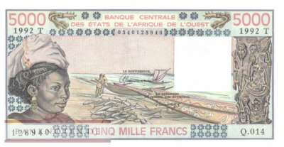 Togo - 5.000  Francs (#808Tm_UNC)