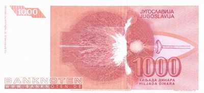 Yugoslavia - 1.000  Dinara - Replacement (#114R_UNC)