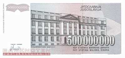 Yugoslavia - 500 Million Dinara (#125_UNC)