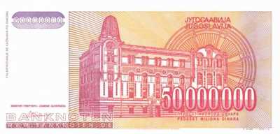 Yugoslavia - 50 Million Dinara (#133_UNC)