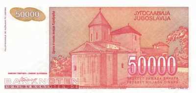 Jugoslawien - 50.000 Dinara (#142a_UNC)