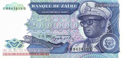 Zaire - 200.000  Zaires (#042a_UNC)