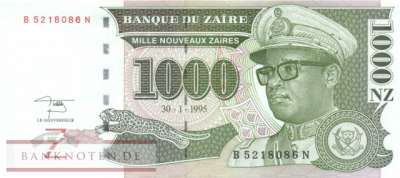 Zaire - 1.000  Nouveaux Zaires (#066a_UNC)