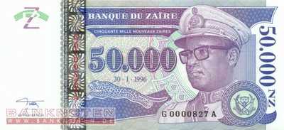 Zaire - 50.000  Nouveaux Zaires (#074a_UNC)