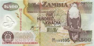 Sambia - 500  Kwacha (#043b_UNC)