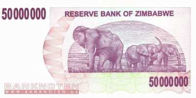 Zimbabwe - 50 Millionen Dollars (#057_UNC)
