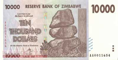 Zimbabwe - 10.000  Dollars (#072_UNC)