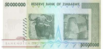 Zimbabwe - 50 Millionen Dollars (#079-1_UNC)