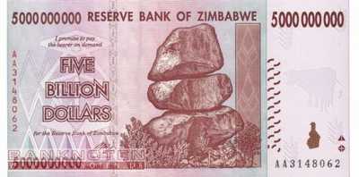 Zimbabwe - 5 Milliarden Dollars (#084_UNC)