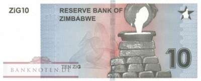 Zimbabwe - 10  ZiG - Replacement (#110R_UNC)