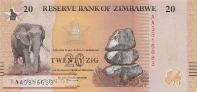 Zimbabwe - 20 ZiG (#116_UNC)