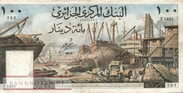 Algeria - 100  Francs (#125b_F)