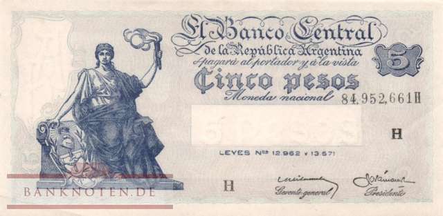 Argentinien - 5  Pesos (#264d-U2_XF)
