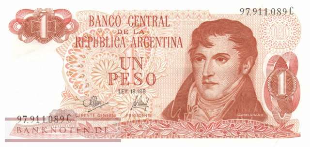 Argentina - 1  Peso (#287-4-C_UNC)