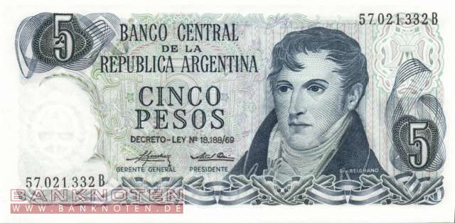 Argentinien - 5  Pesos (#294-2-B_UNC)