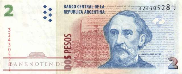 Argentina - 2  Pesos (#352-J-U1_VF)