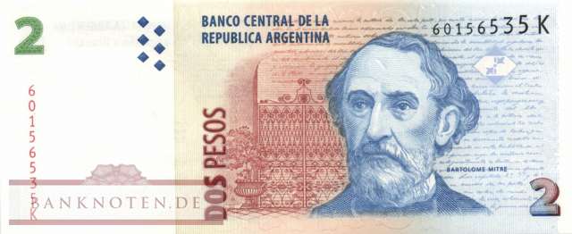 Argentina - 2  Pesos (#352-K-U1_XF)