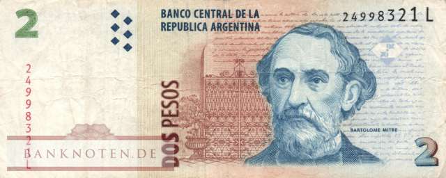 Argentina - 2  Pesos (#352-L_F)