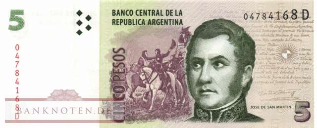 Argentina - 5  Pesos (#353-D-U2_UNC)