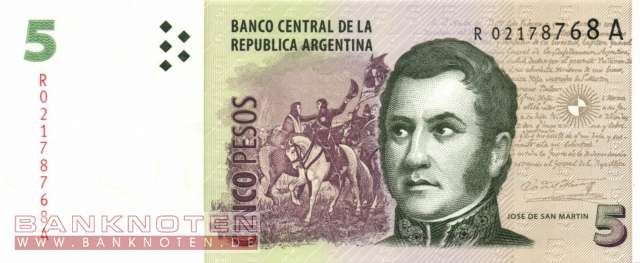 Argentina - 5  Pesos - Replacement (#353R-U2_UNC)