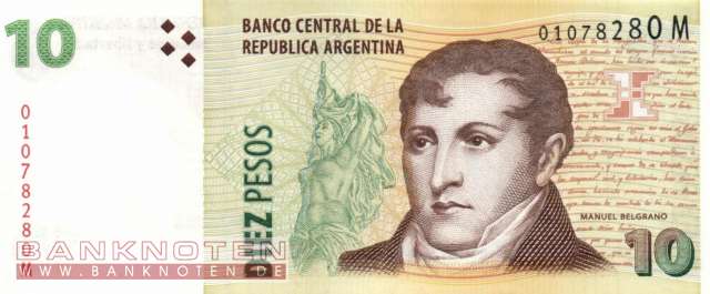 Argentina - 10  Pesos (#354-M_UNC)