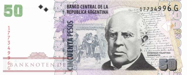 Argentinien - 50  Pesos (#356-G_UNC)