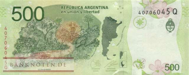 Argentina - 500  Pesos (#365-Q_UNC)