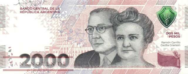 Argentinien - 2.000  Pesos (#368a-B_UNC)