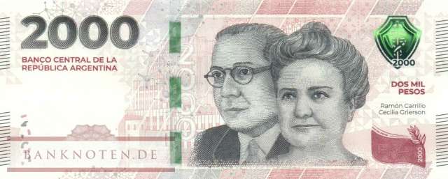 Argentina - 2.000  Pesos (#368b-E_UNC)