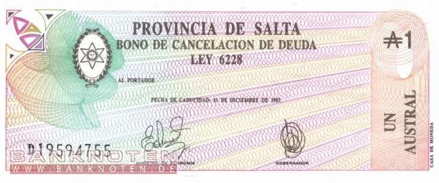 Argentinien - Salta - 1  Austral (#S2612e_UNC)