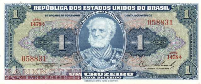 Brazil - 1  Cruzeiro (#150a_UNC)