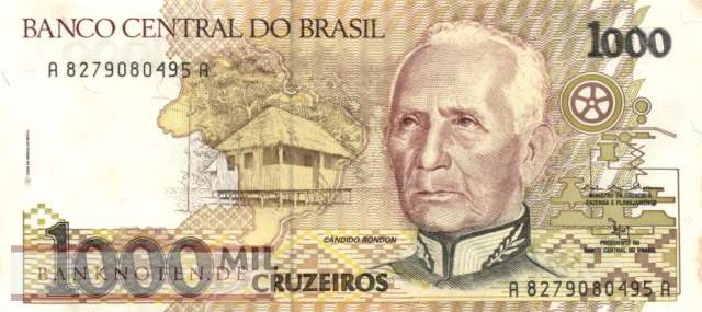 Brazil - 1.000  Cruzeiros (#231b_AU)