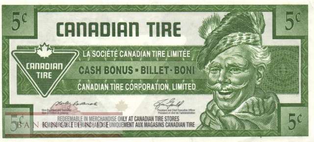 Canada - Canadian Tire - 5  Cents - voucher (#951_VF)